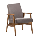 Śnieżka armchair  from the 1970s./ gray velor