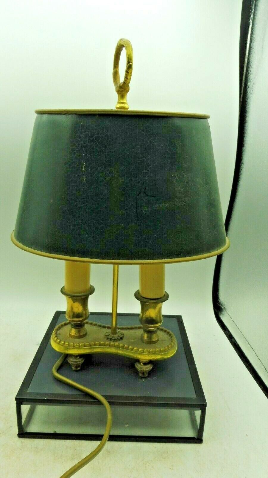 Lampe bouillotte en tole et bronze
