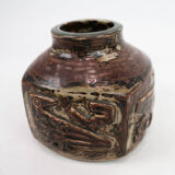 Stoneware vase in brown colours, no.: 21925, by Royal Copenhagen