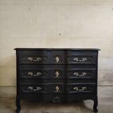 Vintage chest of drawers repainted in black