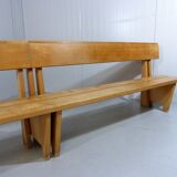 Modernist solid beech wooden pew 1960’s