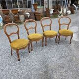 4 chaises style Louis Philippe en noyer