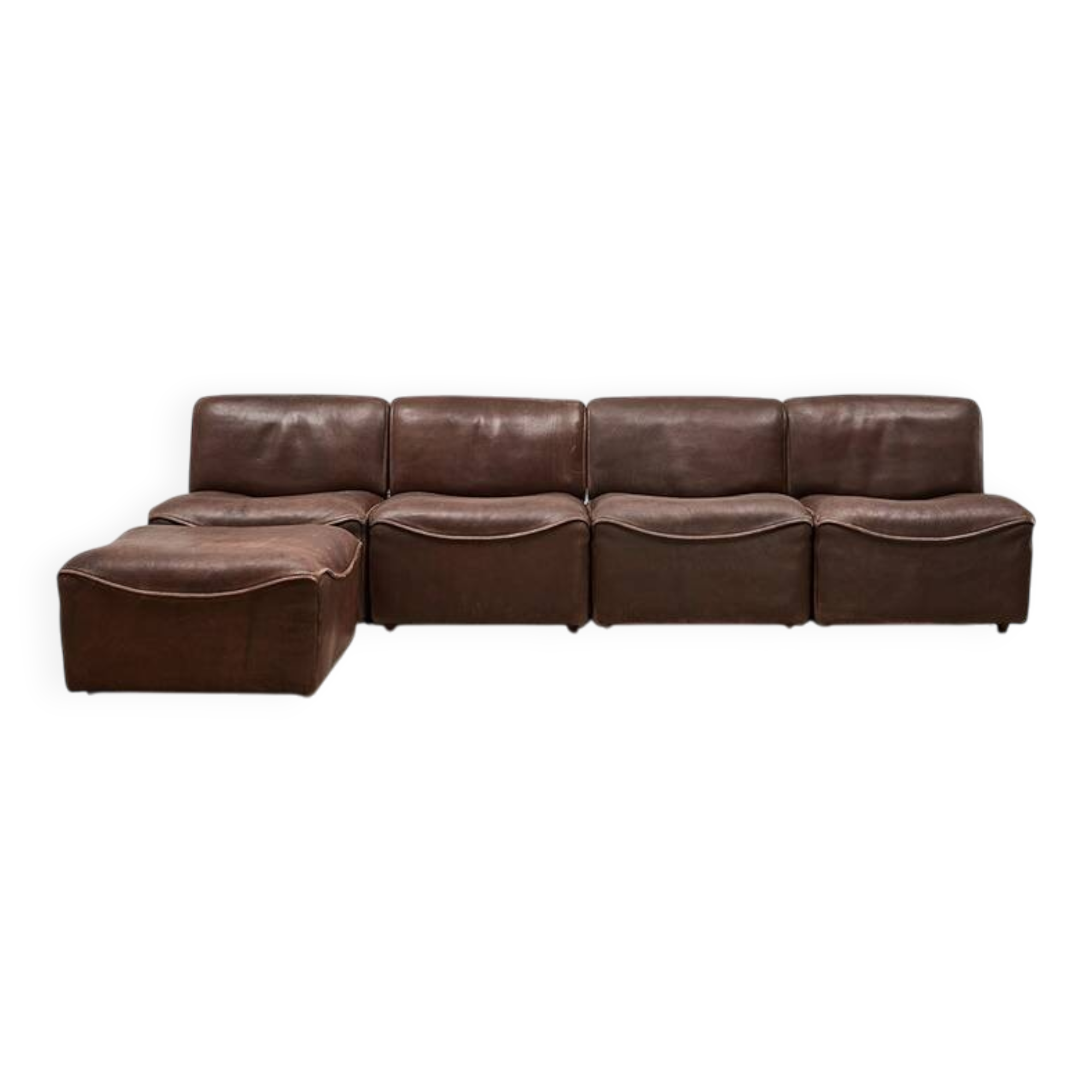 De Sede DS-15 Modular Leather Sofa Switzerland 1970s