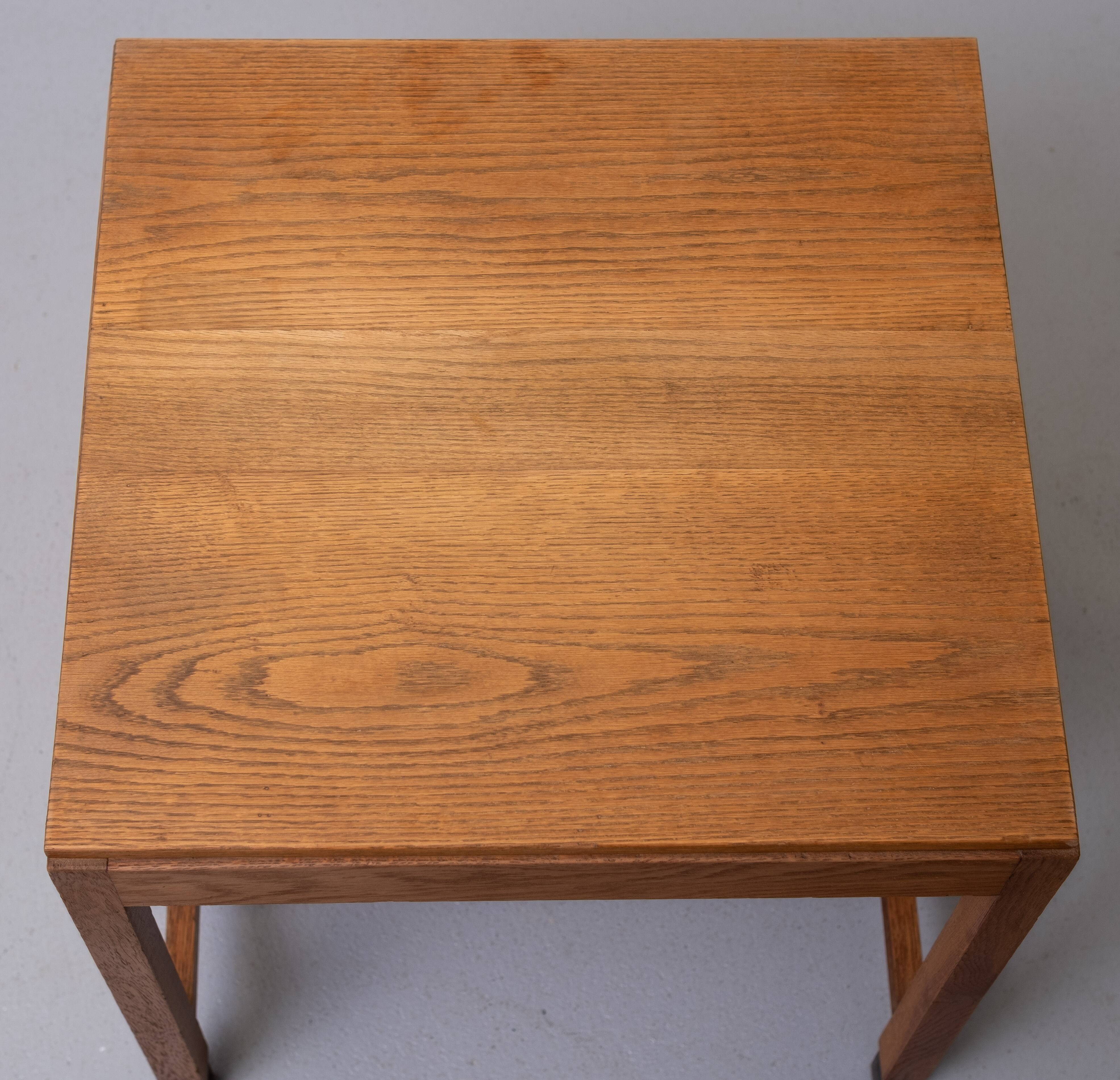 Amsterdamse School Oak writing table Dutch Art Deco 1930s