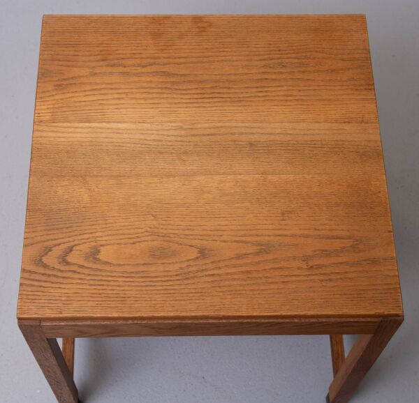 Table à écrire en chêne de l'école d'Amsterdam Art déco néerlandaise années 1930