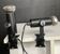 A pair of clamp lamps from the 1970s.