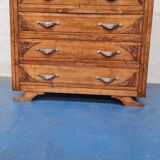 Oak art deco chest of drawers
