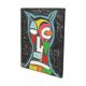 Abstract Owl Painting on Canvas – Contemporary Art – 55 cm