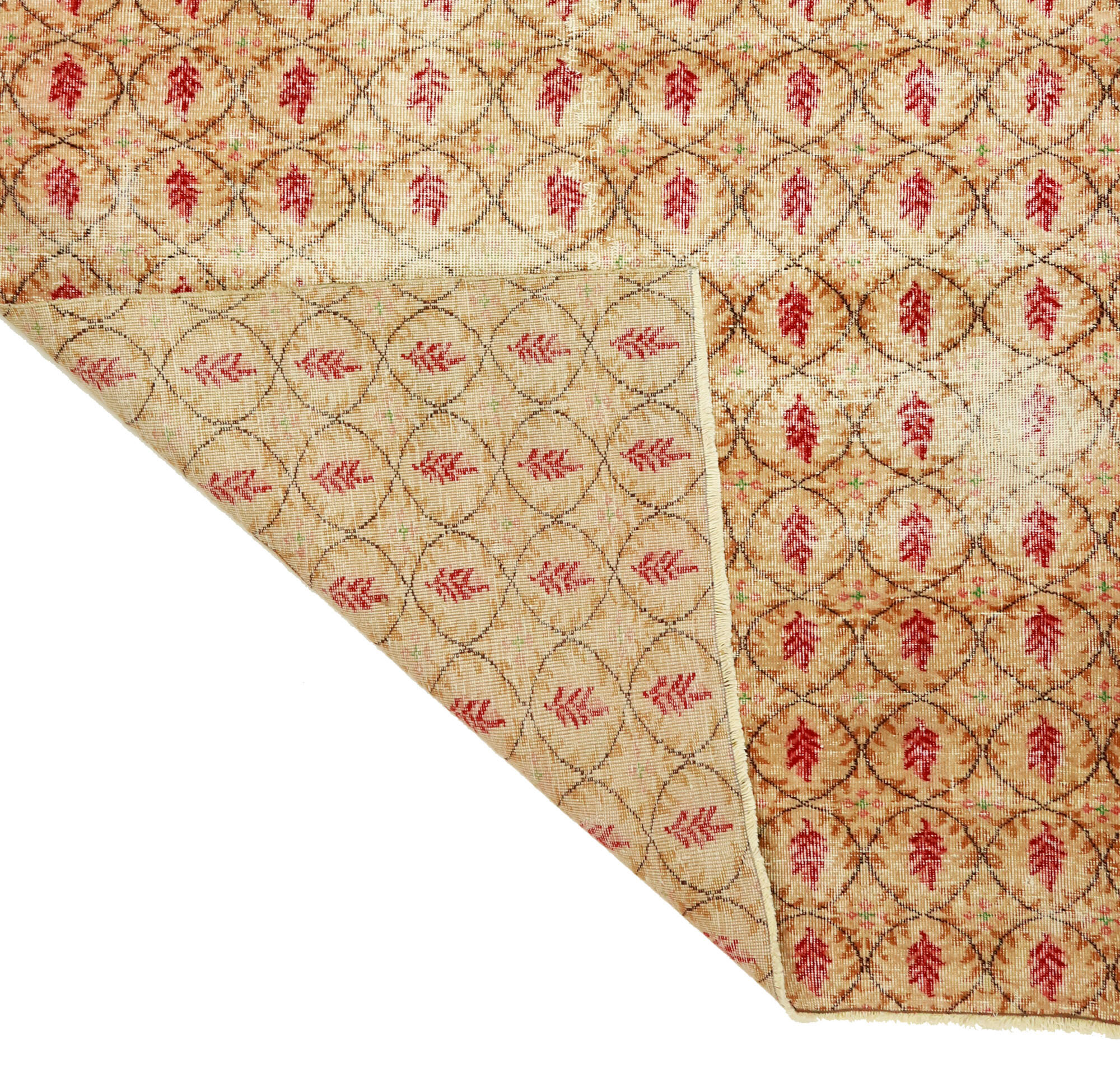 Anatolian handmade vintage rug 255 cm x 158 cm