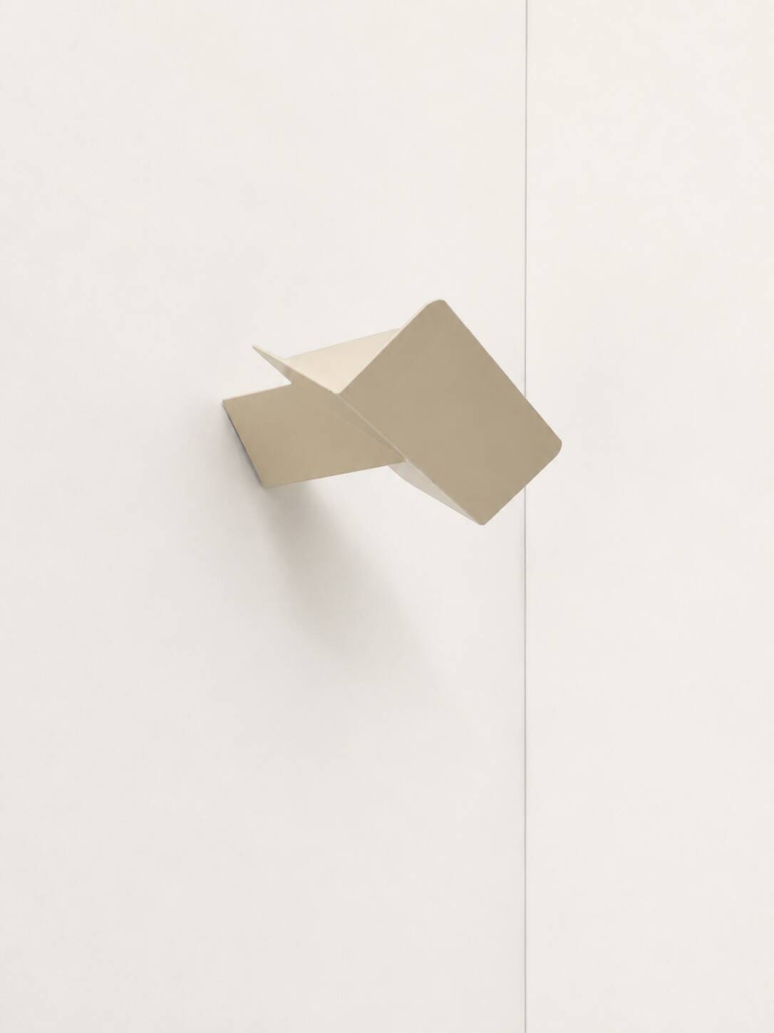 Pair of vintage wall sconces, matte white metal, France, 1970.