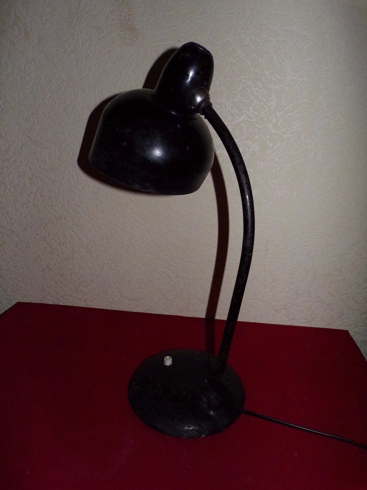 Rare lampe d'atelier Escolux vintage 1940 marque Kaiser Idell industriel