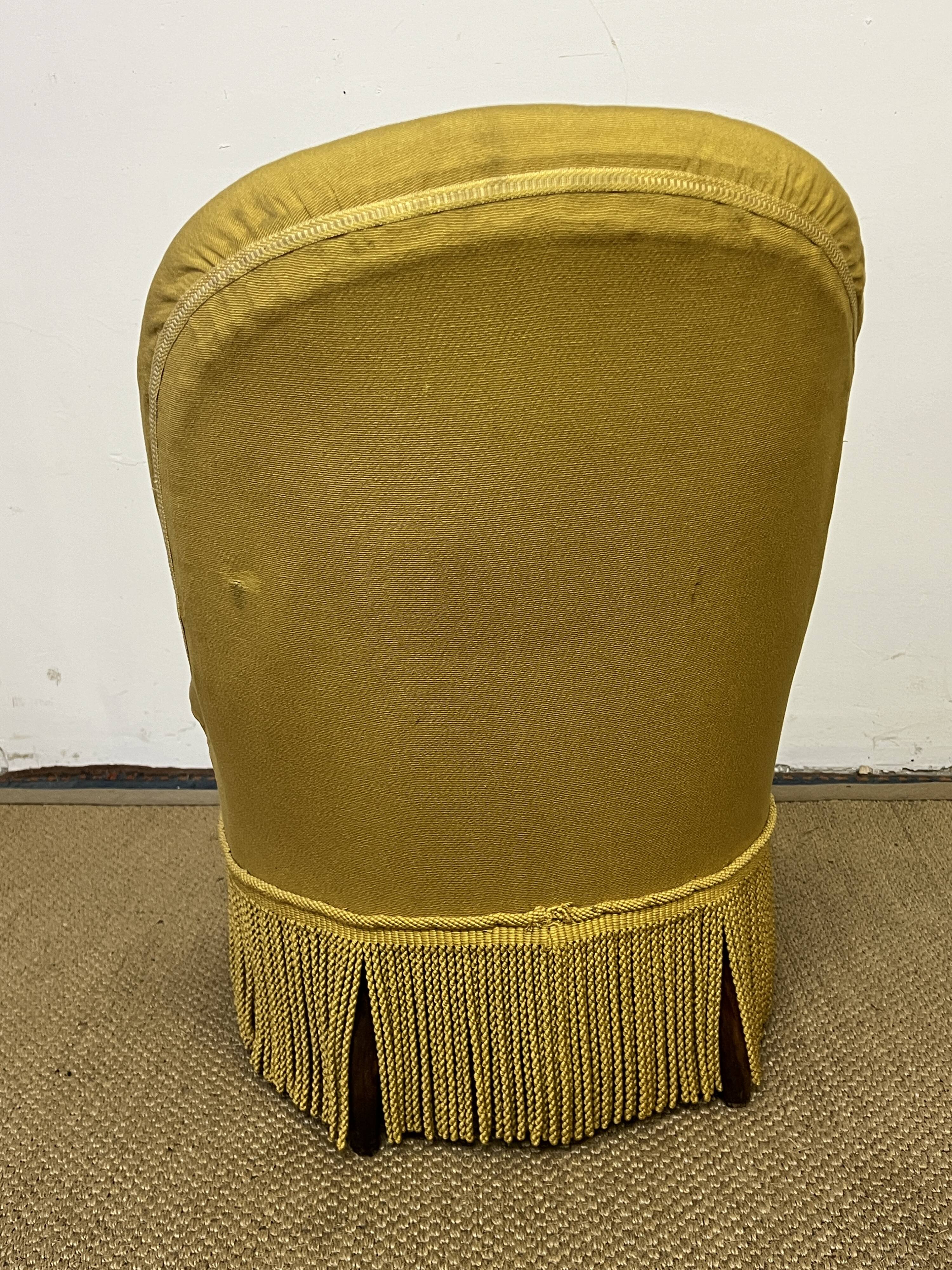 Mustard toad armchair