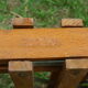 Tabouret pliant de pêche en bois et metal