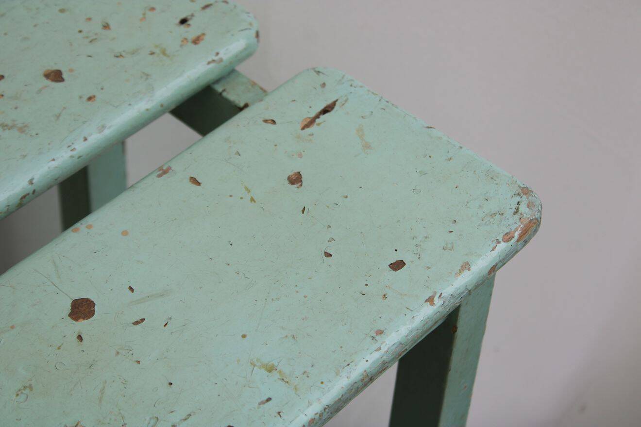 Wooden workshop stool