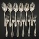 12 silver-plated Art Deco cutlery sets