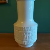 Richard Scharrer's white porcelain vase op art for Thomas , Germany 1970