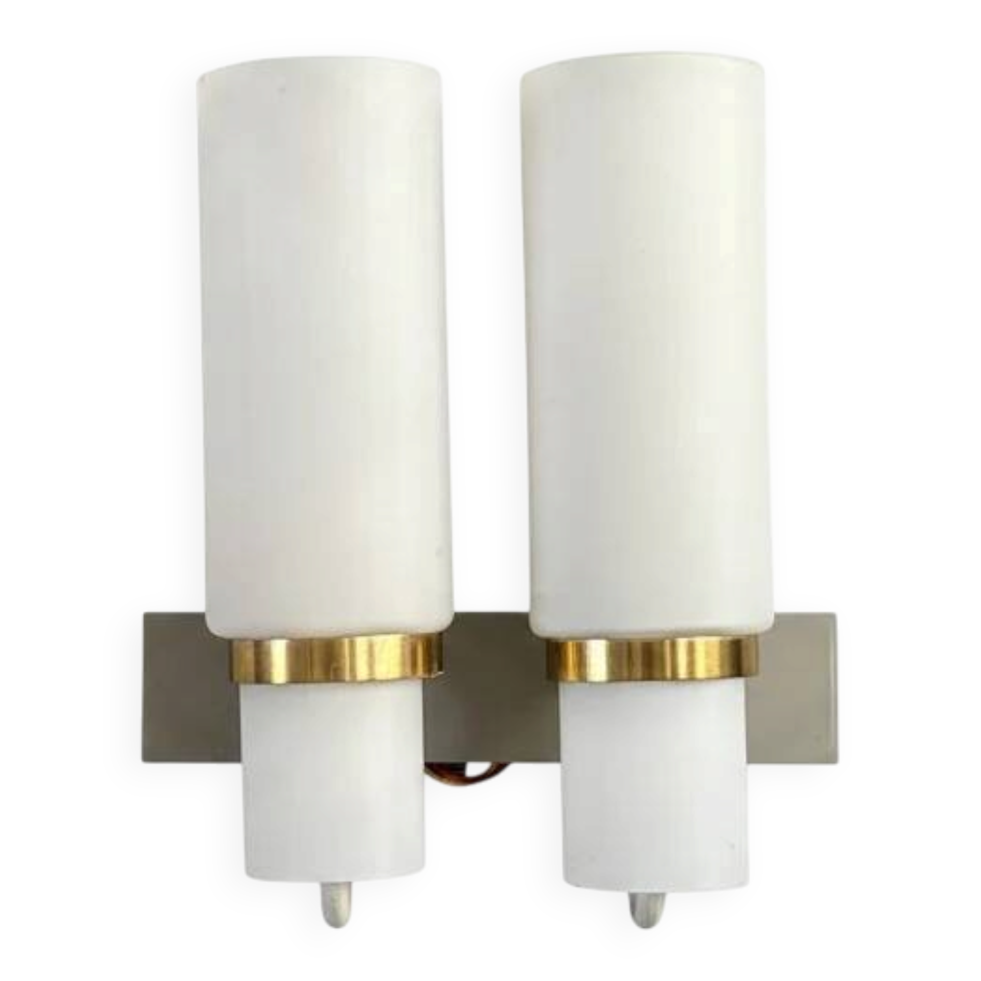 Applique double en opaline et laiton