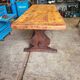 Grande table en bois massif – restaurée avec soin – 200 x 80 cm