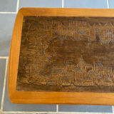 Coffee table wood and ceramic Alain Guyot