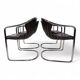 Set of 4 Chrome cantilever dining chairs attributed to Gastone Rinaldi