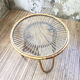 Table rotin et verre vintage