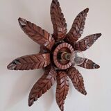 Old wooden wall light