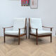 2 fauteuils scandinaves retapissés