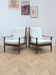 2 reupholstered Scandinavian armchairs