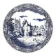 Assiette décorative décors bleu paysage diamètre 40 cm