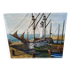 Fishing boats - painting on canvas board
