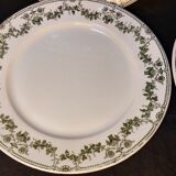Set of 4 antique flat plates in half-porcelain from Badonviller