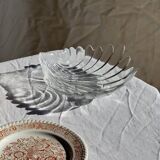 Set of 6 vintage dessert plates made in Poland with a plant motif.