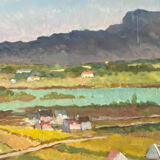 Hst painting "breton village" marine normandy brittany by robert leboucher