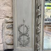 Important Antique Boiserie 176.5cm/158cm 19th Century Fireplace Mirror with Pitted Glass