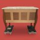 Curved commode