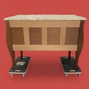 Curved commode