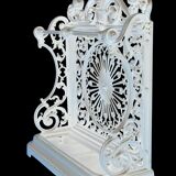 Victorian cast iron hall stand in white