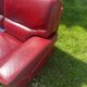 Red leather sofa