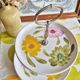 Digoin vintage serving plate cake stand, marguerite model, hand painted