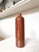 Vintage Brown Glazed Ceramic Vase: Tall Minimalist Bottle Form