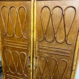 Parisian bamboo and rattan wardrobe