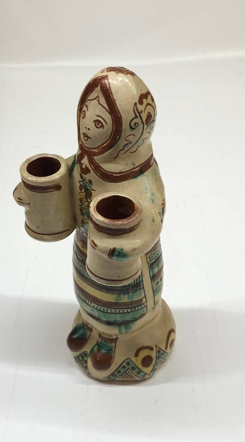 Handcrafted anthropomorphic candlestick