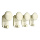 4 patères blanches modèle "NOS" de Carlo Bartoli pour Con & Con