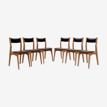 Set de 6 chaises vintage scandinave années 1960