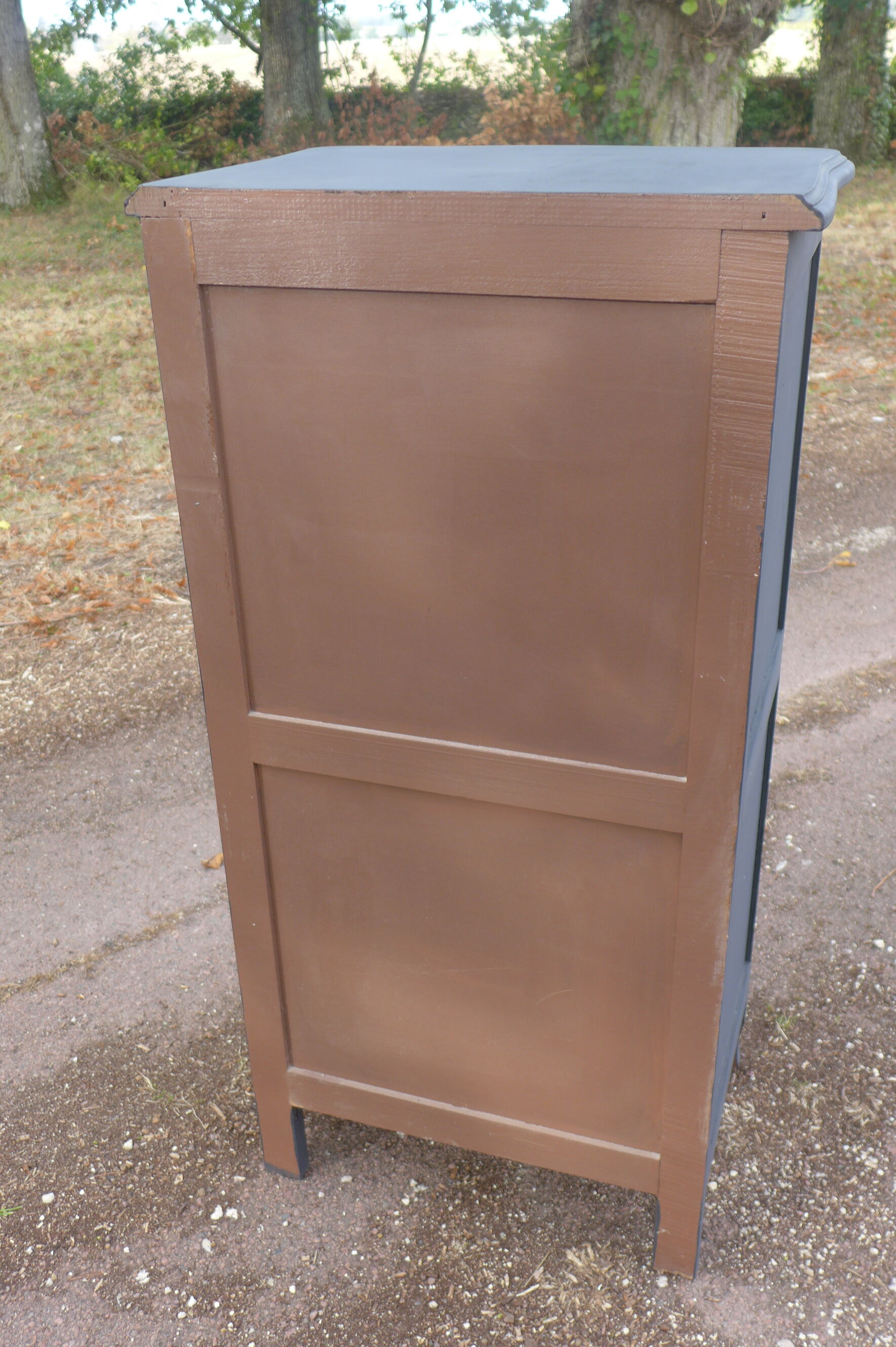 Renovated black chest of drawers