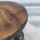 Turned wooden tripod stool