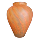 Glass paste vase, orange colour, height - 18 cm.