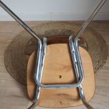 Brown faux leather chair