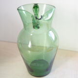 Pitcher green transparent glass