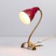 Brass wall lamp with perforated metal shade, 1950s, Sweden